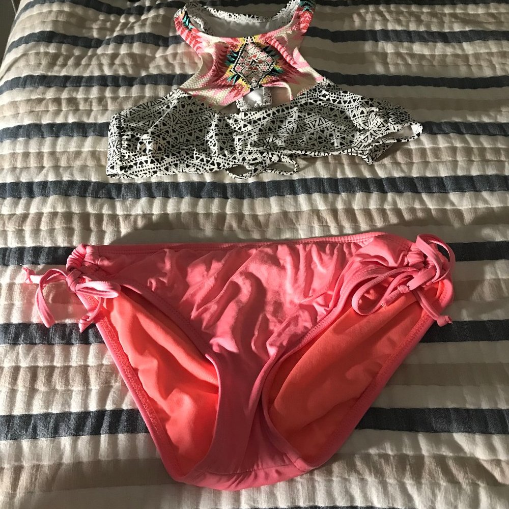 patterned bathing suit